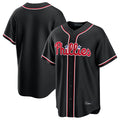 Fenge P.Phillies Blank Player Black Fashion Out Home Game Stitched Jerseys