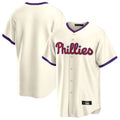 Fenge P.Phillies Blank Player Cream Home Game Stitched Jerseys