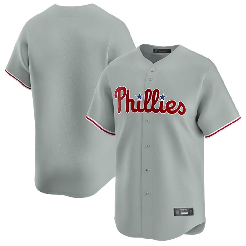 Fenge P.Phillies Blank Player Gray Home Limited Stitched Jerseys