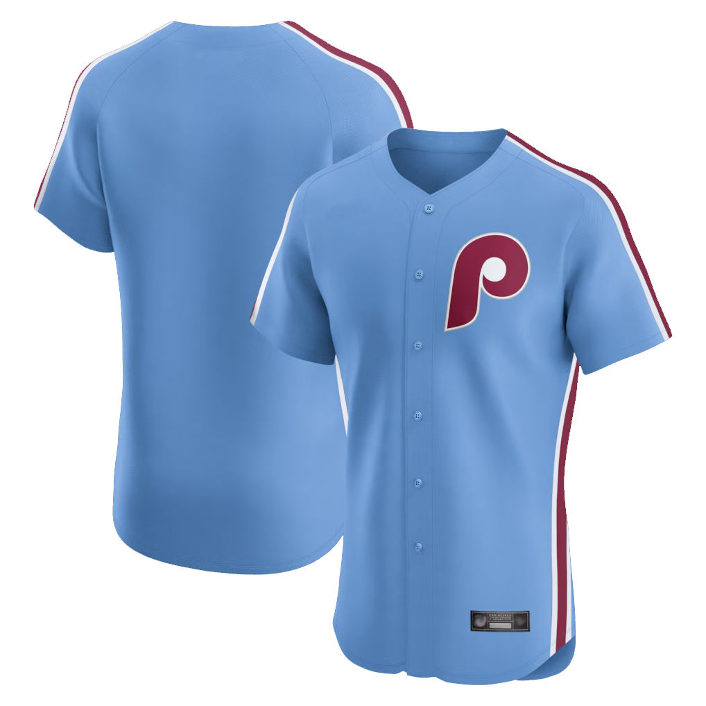 Fenge P.Phillies Blank Player Light Blue Home Limited Elite Stitched Jerseys
