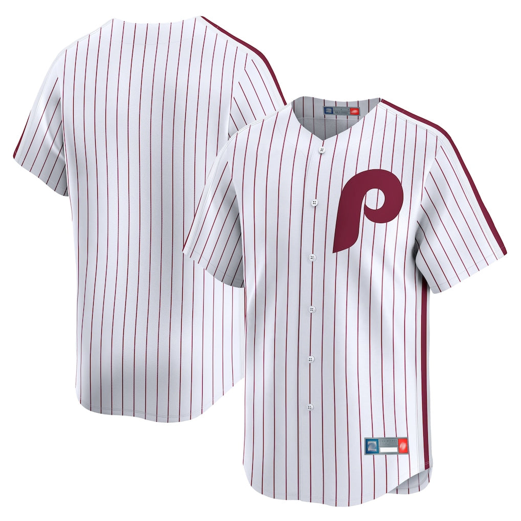 Fenge P.Phillies Blank Player White Cooperstown Collection Limited Home Stitched Jerseys