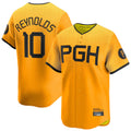 Fenge P.Pirates #10 Bryan Reynolds Player Gold City Connect Home Game Stitched Jerseys