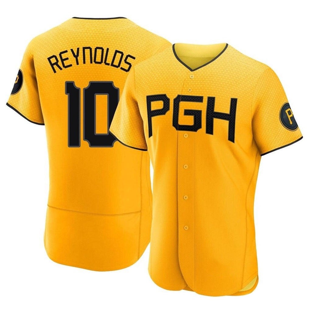 Fenge P.Pirates #10 Bryan Reynolds Player Gold City Connect Home Limited Elite Stitched Jerseys