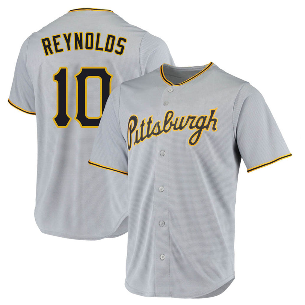 Fenge P.Pirates #10 Bryan Reynolds Player Gray Road Home Game Stitched Jerseys
