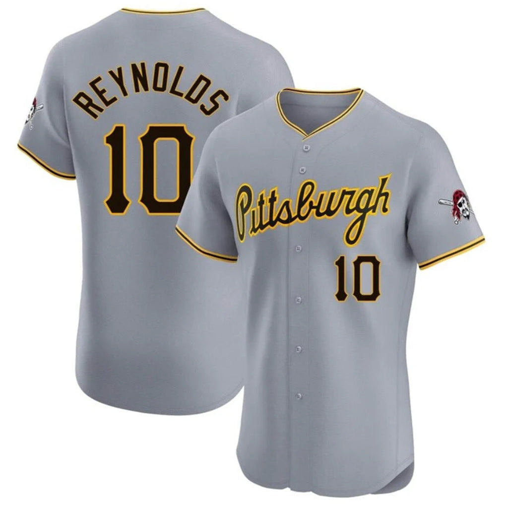 Fenge P.Pirates #10 Bryan Reynolds Player Gray Road Home Limited Elite Stitched Jerseys