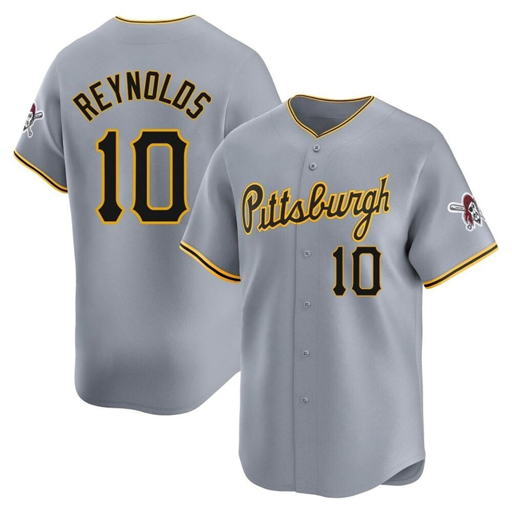 Fenge P.Pirates #10 Bryan Reynolds Player Gray Road Home Limited Stitched Jerseys