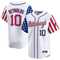 Fenge P.Pirates #10 Bryan Reynolds Player White 2025 Independence Day Vapor Premier Limited Stitched Jerseys