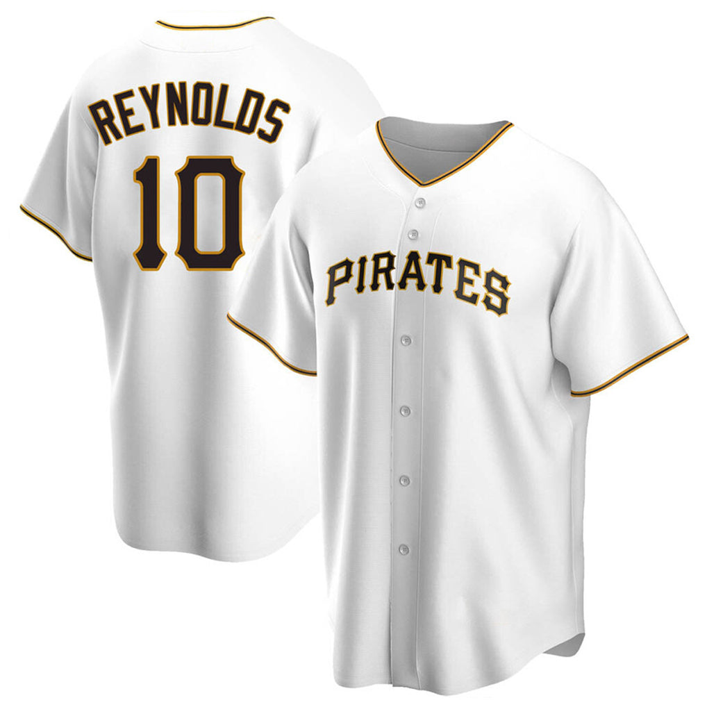 Fenge P.Pirates #10 Bryan Reynolds Player White Home Game Stitched Jerseys