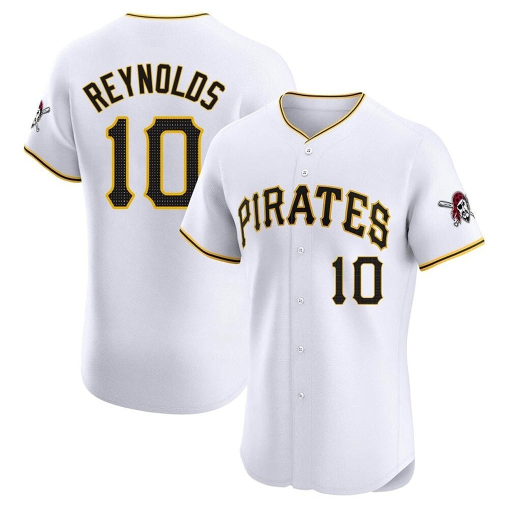 Fenge P.Pirates #10 Bryan Reynolds Player White Home Limited Elite Stitched Jerseys