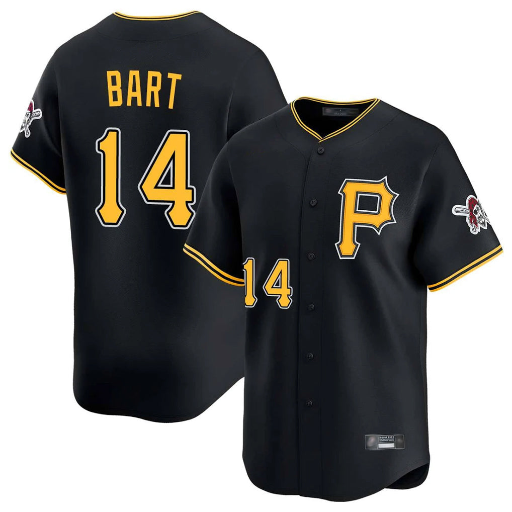 Fenge P.Pirates #14 Joey Bart Player Black Alternate Limited Game Stitched Jerseys