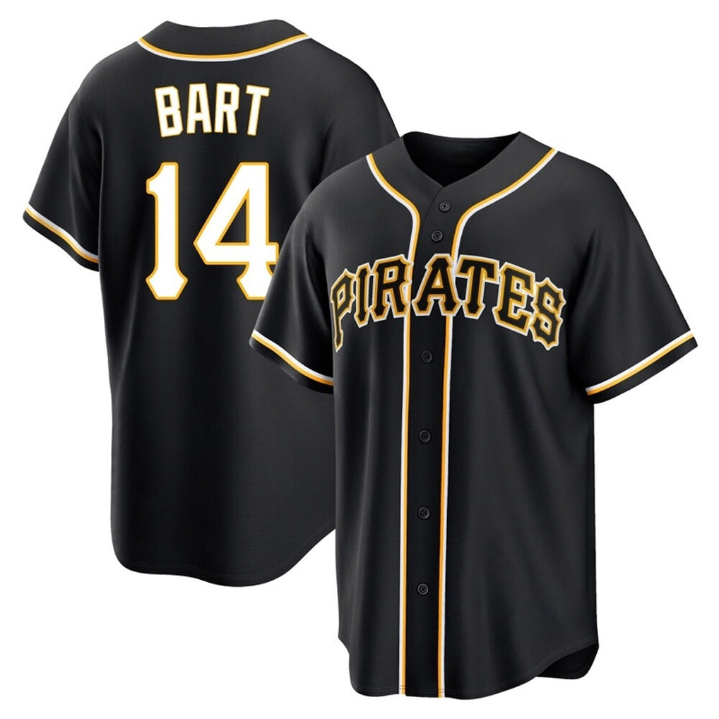 Fenge P.Pirates #14 Joey Bart Player Black Fashion Out Home Game Stitched Jerseys