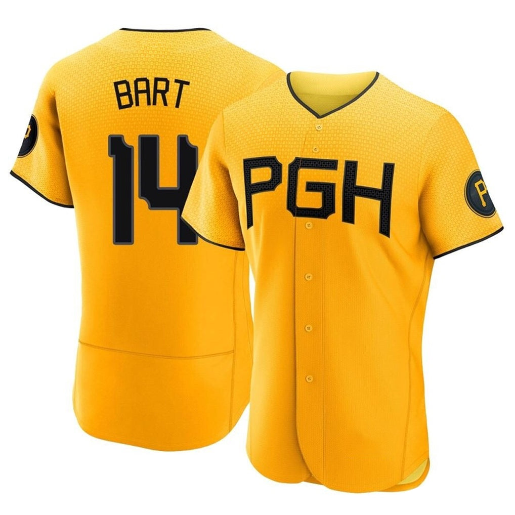 Fenge P.Pirates #14 Joey Bart Player Gold City Connect Home Limited Elite Stitched Jerseys