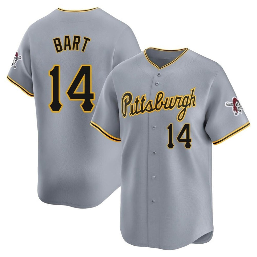 Fenge P.Pirates #14 Joey Bart Player Gray Road Home Limited Stitched Jerseys