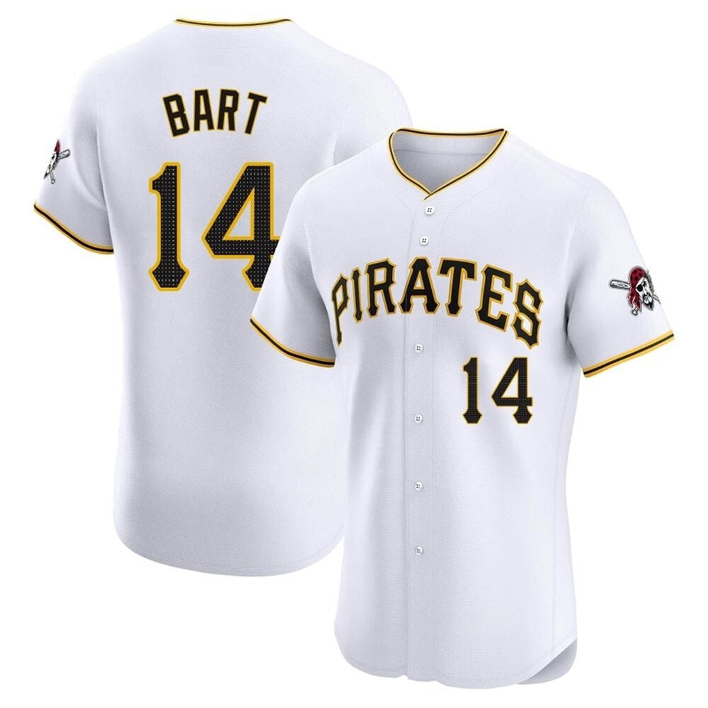 Fenge P.Pirates #14 Joey Bart Player White Home Limited Elite Stitched Jerseys