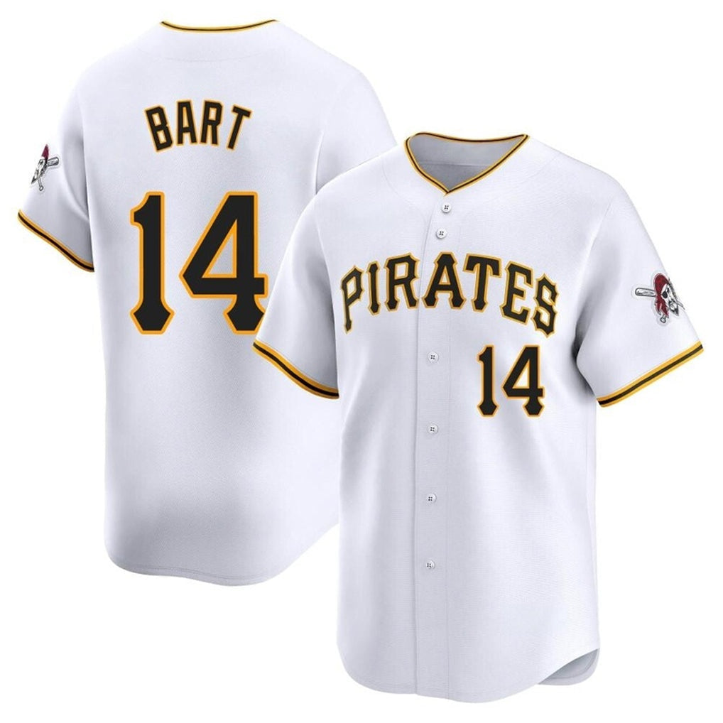 Fenge P.Pirates #14 Joey Bart Player White Home Limited Stitched Jerseys