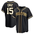 Fenge P.Pirates #15 Oneil Cruz Player Black Fashion Out Home Game Stitched Jerseys