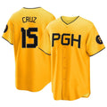 Fenge P.Pirates #15 Oneil Cruz Player Gold City Connect Home Game Stitched Jerseys
