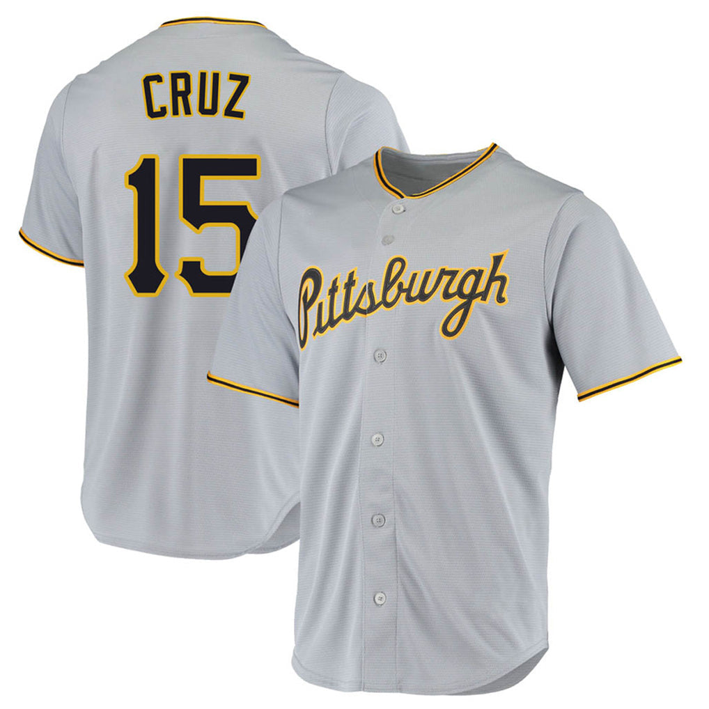 Fenge P.Pirates #15 Oneil Cruz Player Gray Road Home Game Stitched Jerseys