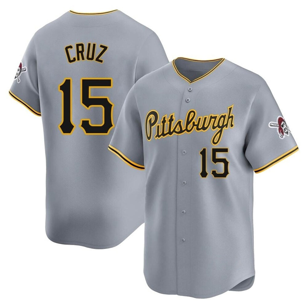 Fenge P.Pirates #15 Oneil Cruz Player Gray Road Home Limited Stitched Jerseys