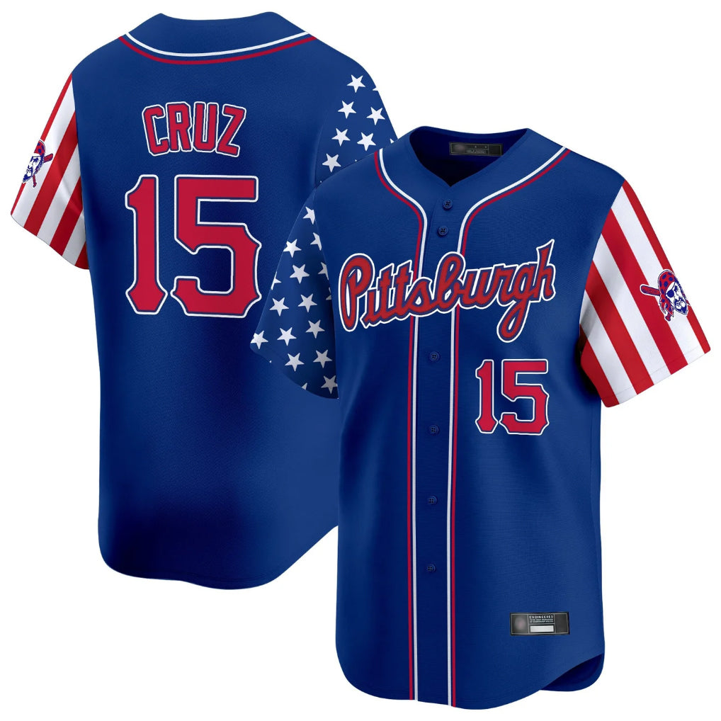 Fenge P.Pirates #15 Oneil Cruz Player Royal 2025 Independence Day Vapor Premier Limited Stitched Jerseys