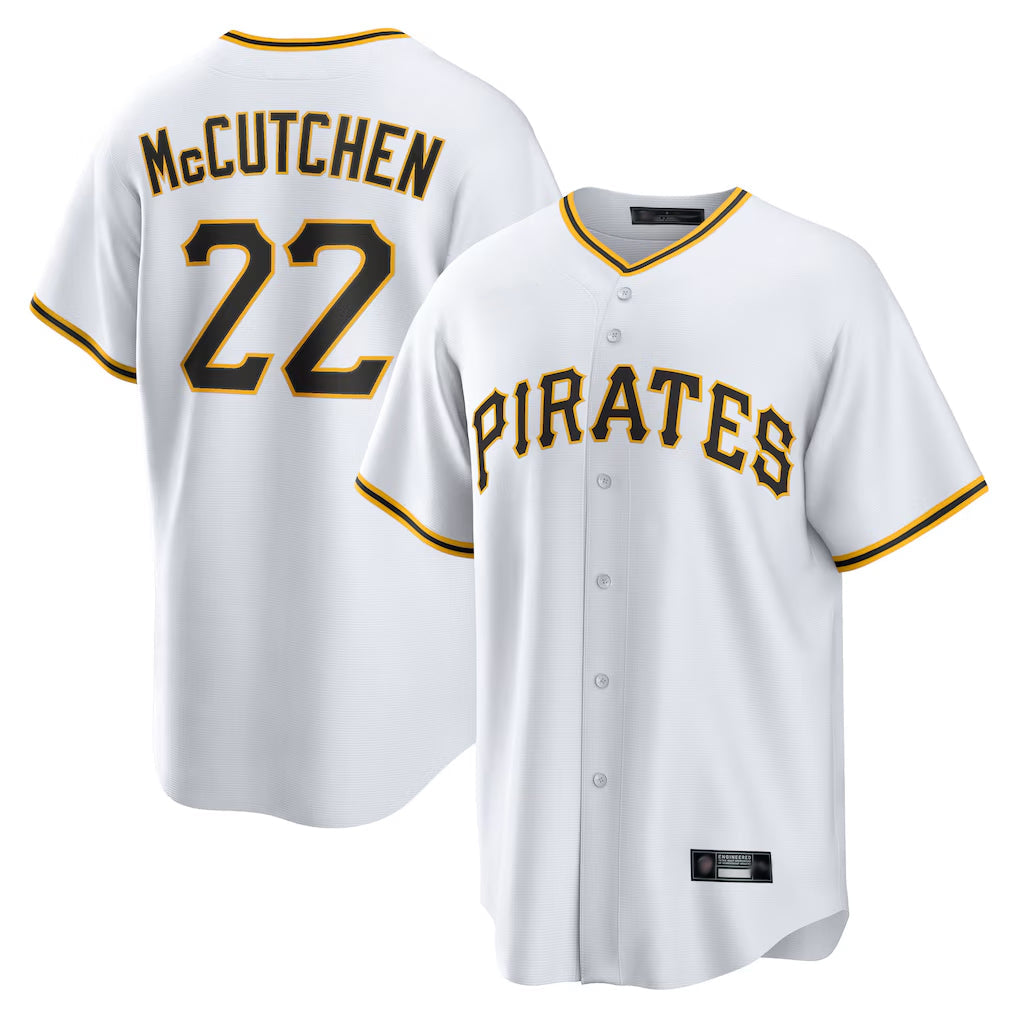Fenge P.Pirates #22 Andrew McCutchen Player White Home Game Stitched Jerseys
