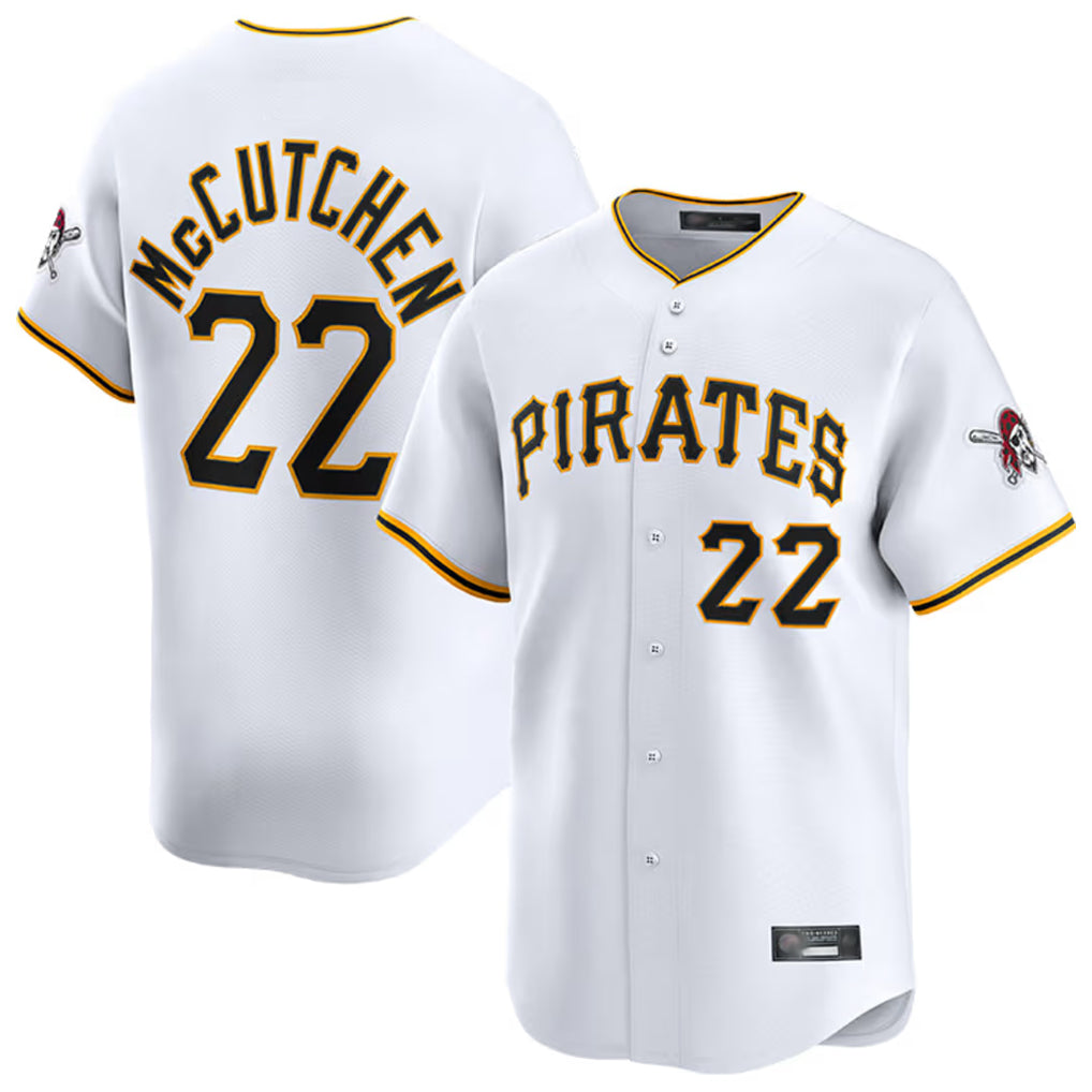 Fenge P.Pirates #22 Andrew McCutchen Player White Home Limited Stitched Jerseys