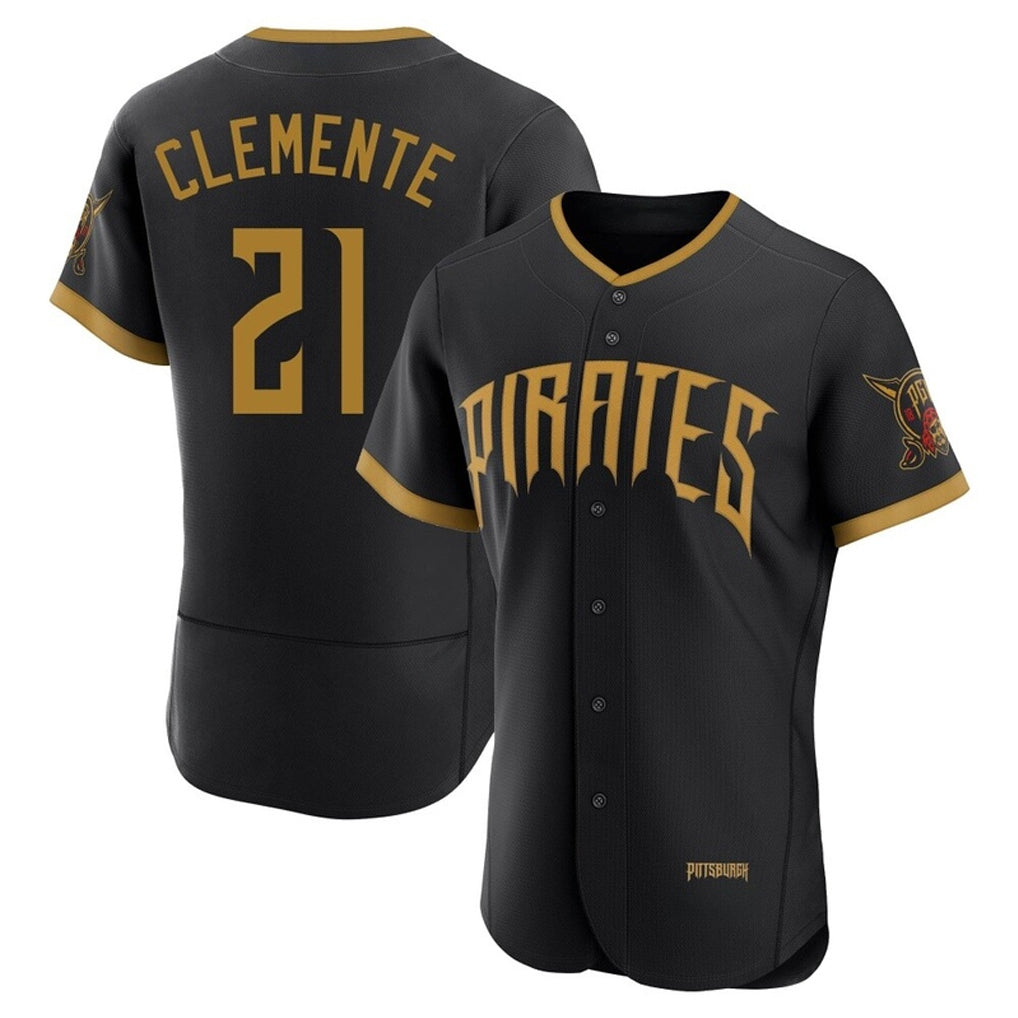 Fenge P.Pirates #21 Roberto Clemente Player Black 2026 City Connect Home Limited Elite Stitched Jerseys