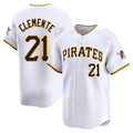 Fenge P.Pirates #21 Roberto Clemente Player White Home Limited Stitched Jerseys