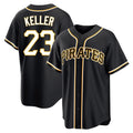 Fenge P.Pirates #23 Mitch Keller Player Black Fashion Out Home Game Stitched Jerseys