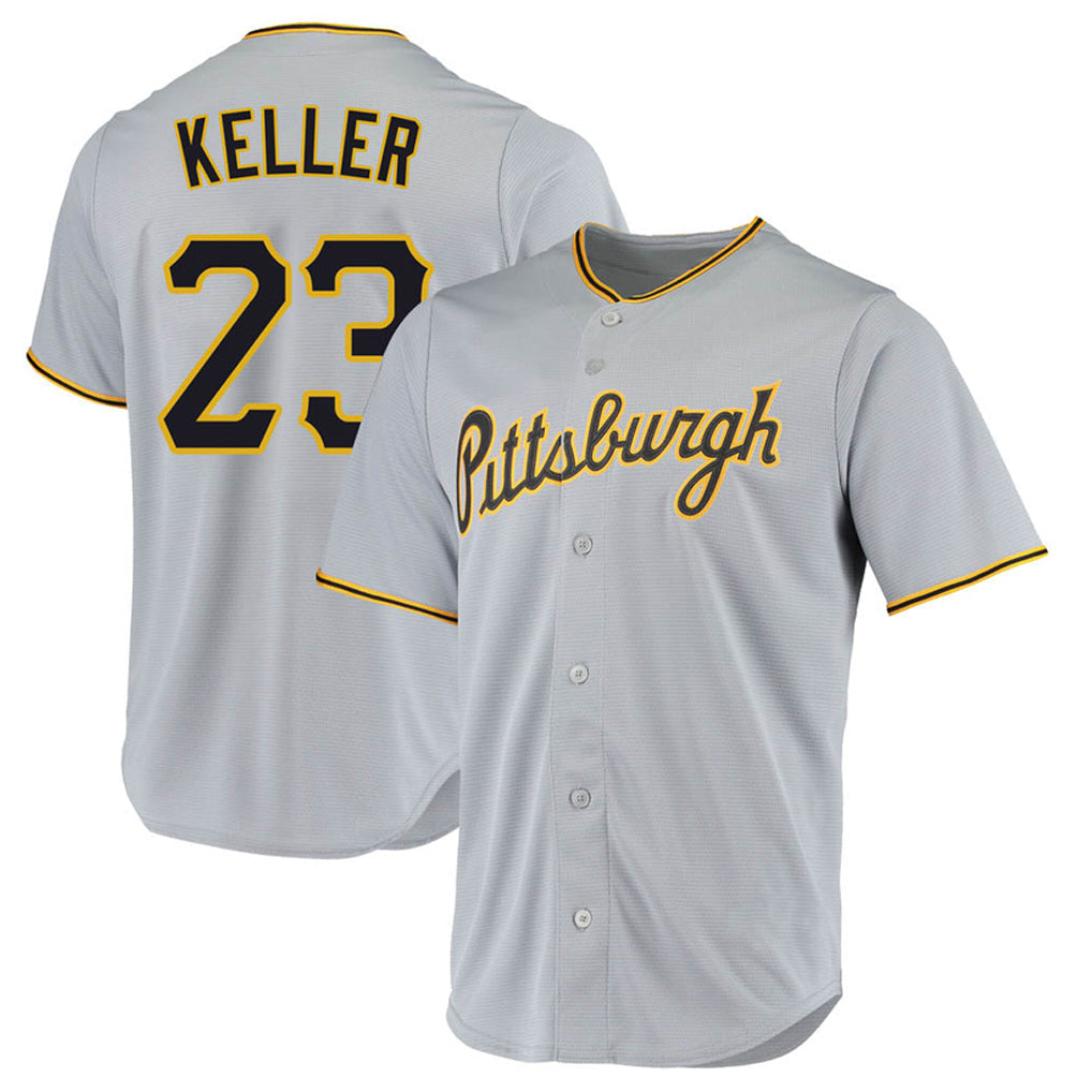 Fenge P.Pirates #23 Mitch Keller Player Gray Road Home Game Stitched Jerseys