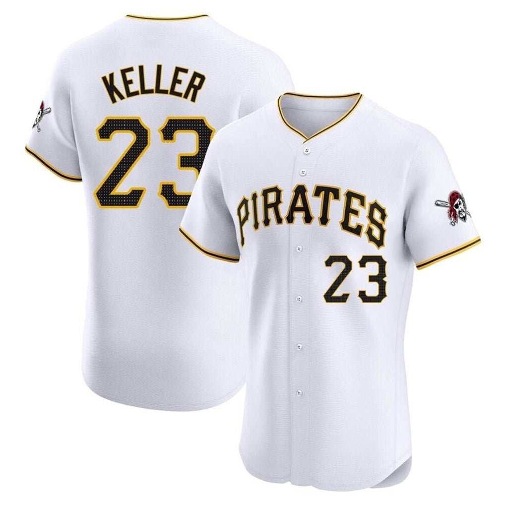 Fenge P.Pirates #23 Mitch Keller Player White Home Limited Elite Stitched Jerseys