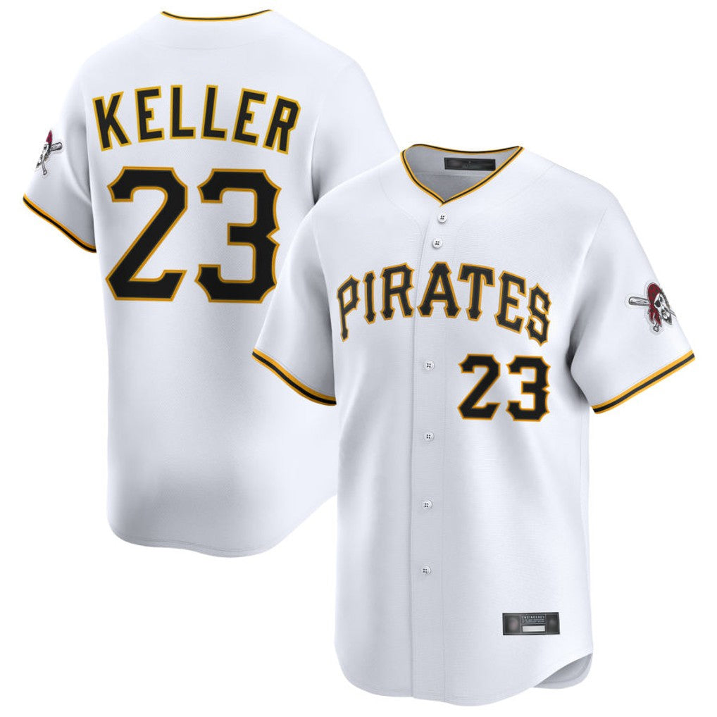 Fenge P.Pirates #23 Mitch Keller Player White Home Limited Stitched Jerseys