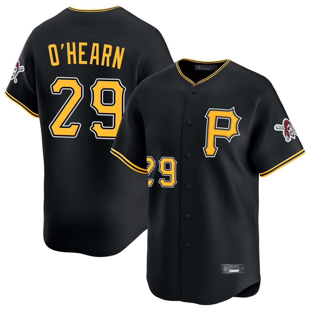 Fenge P.Pirates #29 Ryan O'Hearn Player Black Alternate Limited Game Stitched Jerseys
