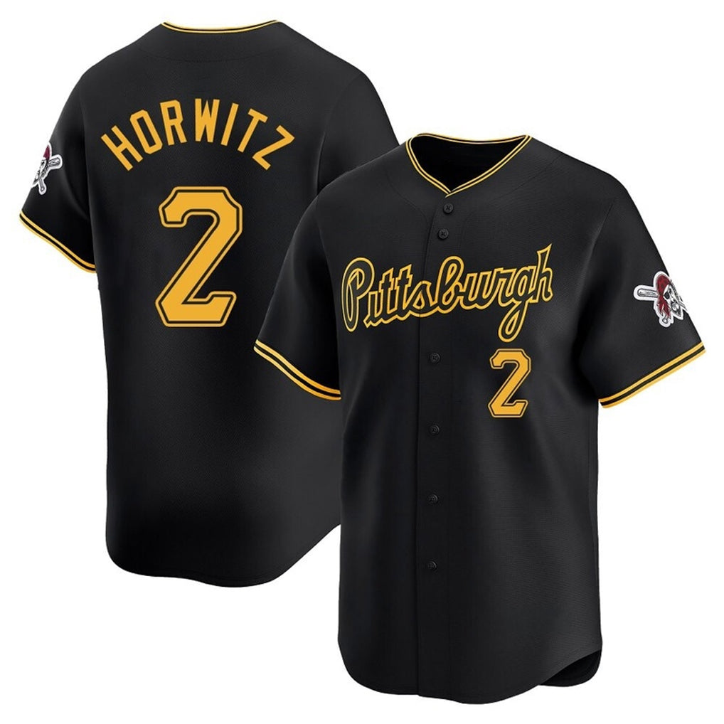 Fenge P.Pirates #2 Spencer Horwitz Player Black Alt Home Limited Stitched Jerseys