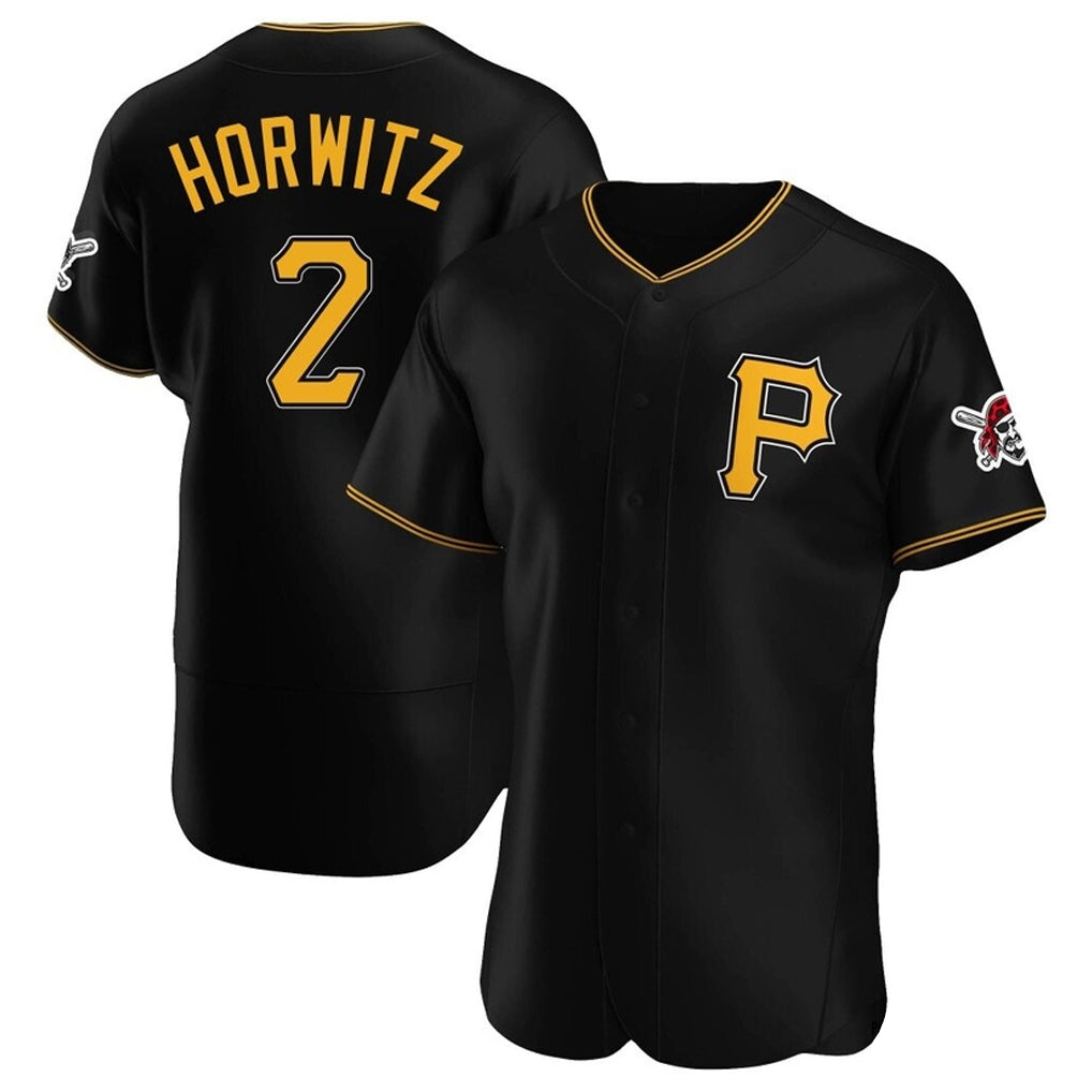 Fenge P.Pirates #2 Spencer Horwitz Player Black Alternate 2025 Home Limited Elite Stitched Jerseys