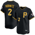 Fenge P.Pirates #2 Spencer Horwitz Player Black Alternate Limited Game Stitched Jerseys