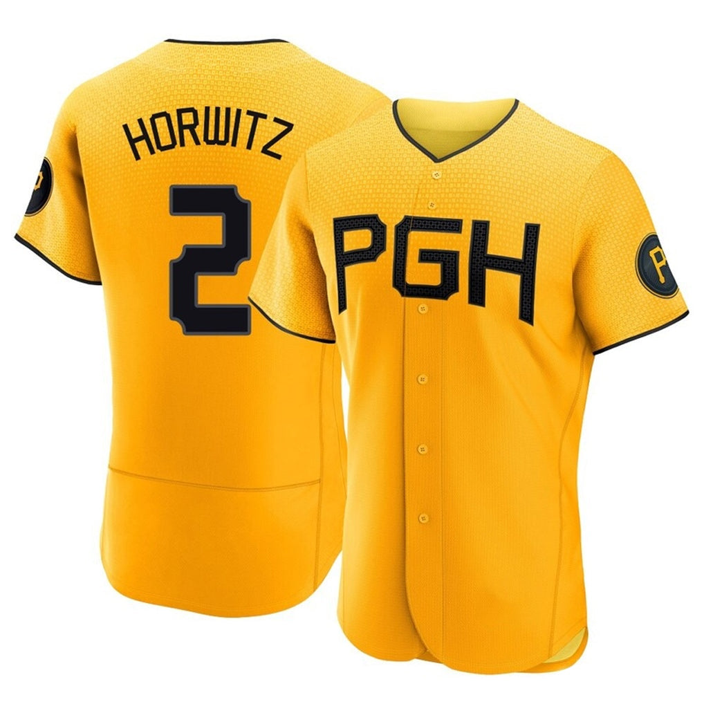 Fenge P.Pirates #2 Spencer Horwitz Player Gold City Connect Home Limited Elite Stitched Jerseys