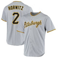 Fenge P.Pirates #2 Spencer Horwitz Player Gray Road Home Game Stitched Jerseys