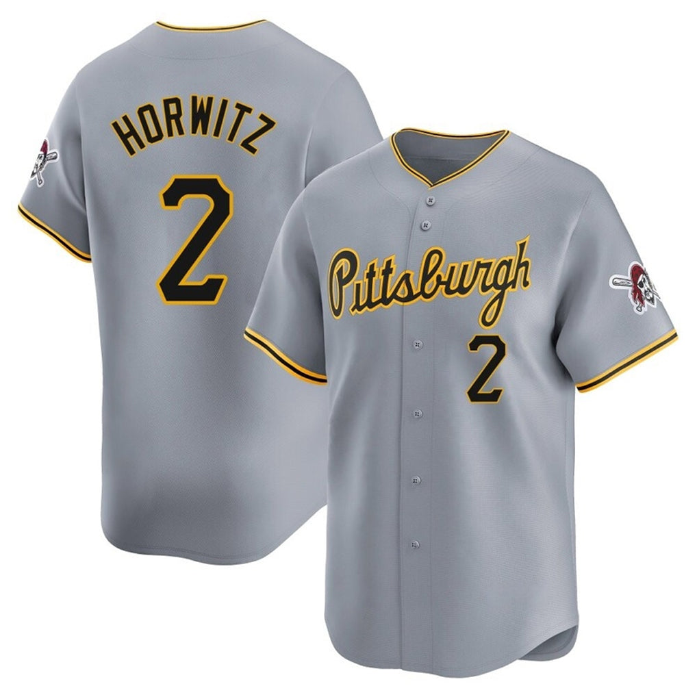 Fenge P.Pirates #2 Spencer Horwitz Player Gray Road Home Limited Stitched Jerseys
