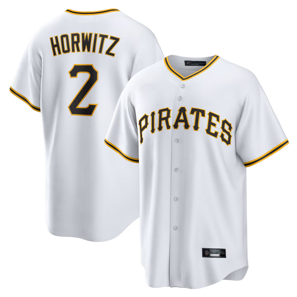 Fenge P.Pirates #2 Spencer Horwitz Player White Home Game Stitched Jerseys