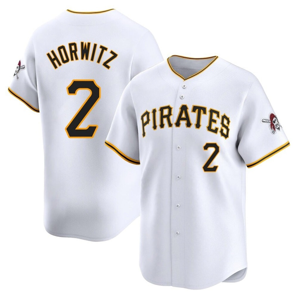 Fenge P.Pirates #2 Spencer Horwitz Player White Home Limited Stitched Jerseys
