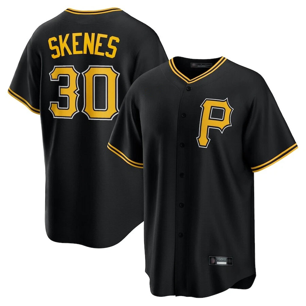 Fenge P.Pirates #30 Paul Skenes Player Black Alternate 2025 Home Game Stitched Jerseys