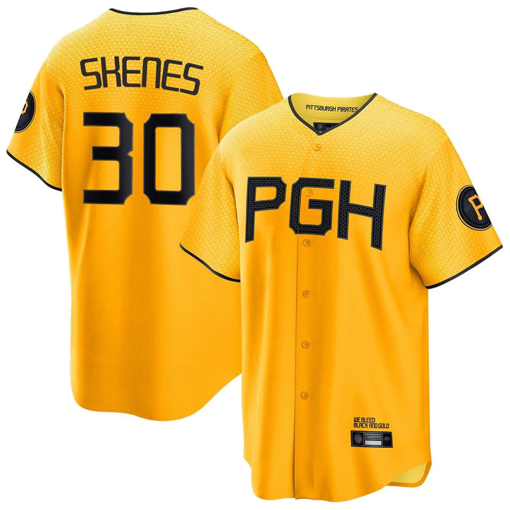 Fenge P.Pirates #30 Paul Skenes Player Gold City Connect Home Limited Stitched Jerseys
