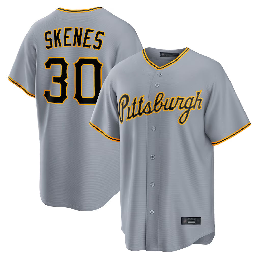 Fenge P.Pirates #30 Paul Skenes Player Gray Road Home Game Stitched Jerseys