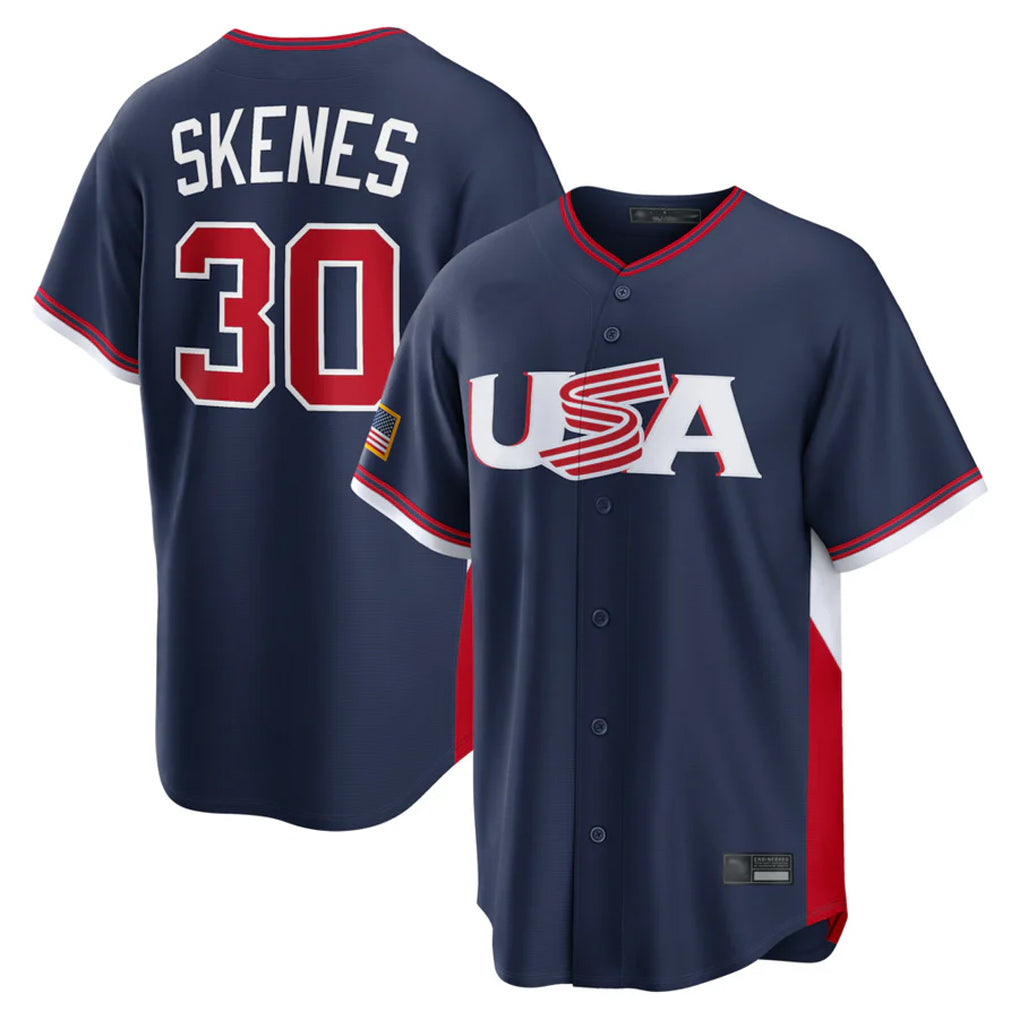 Fenge P.Pirates #30 Paul Skenes Player Navy USA 2026 World Classic Home Limited Stitched Jerseys