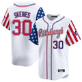 Fenge P.Pirates #30 Paul Skenes Player White 2025 Independence Day Vapor Premier Limited Stitched Jerseys