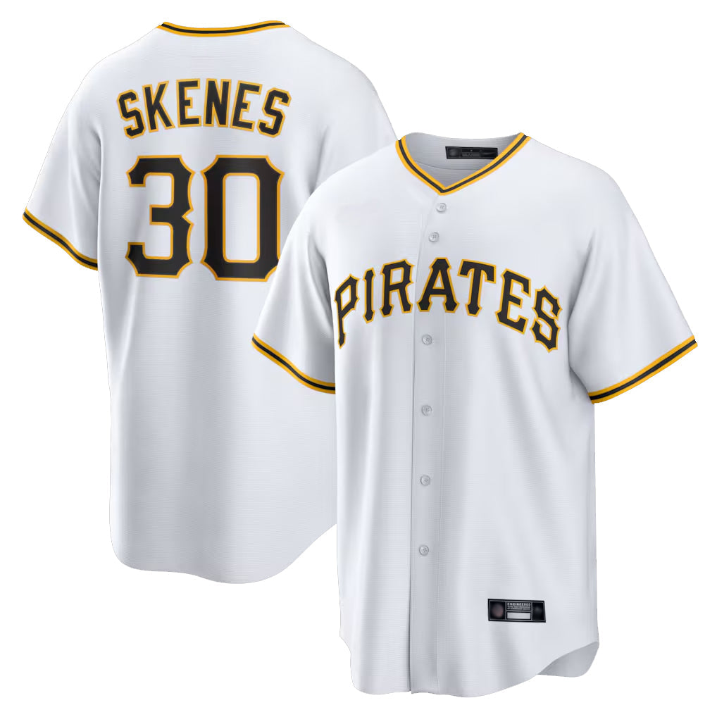 Fenge P.Pirates #30 Paul Skenes Player White Home Game Stitched Jerseys