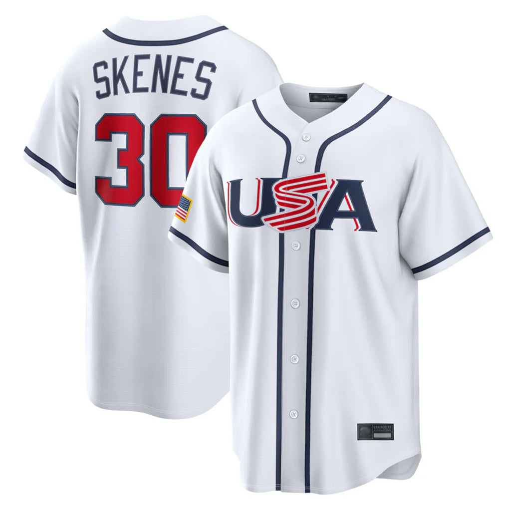 Fenge P.Pirates #30 Paul Skenes Player White USA 2026 World Classic Home Limited Stitched Jerseys
