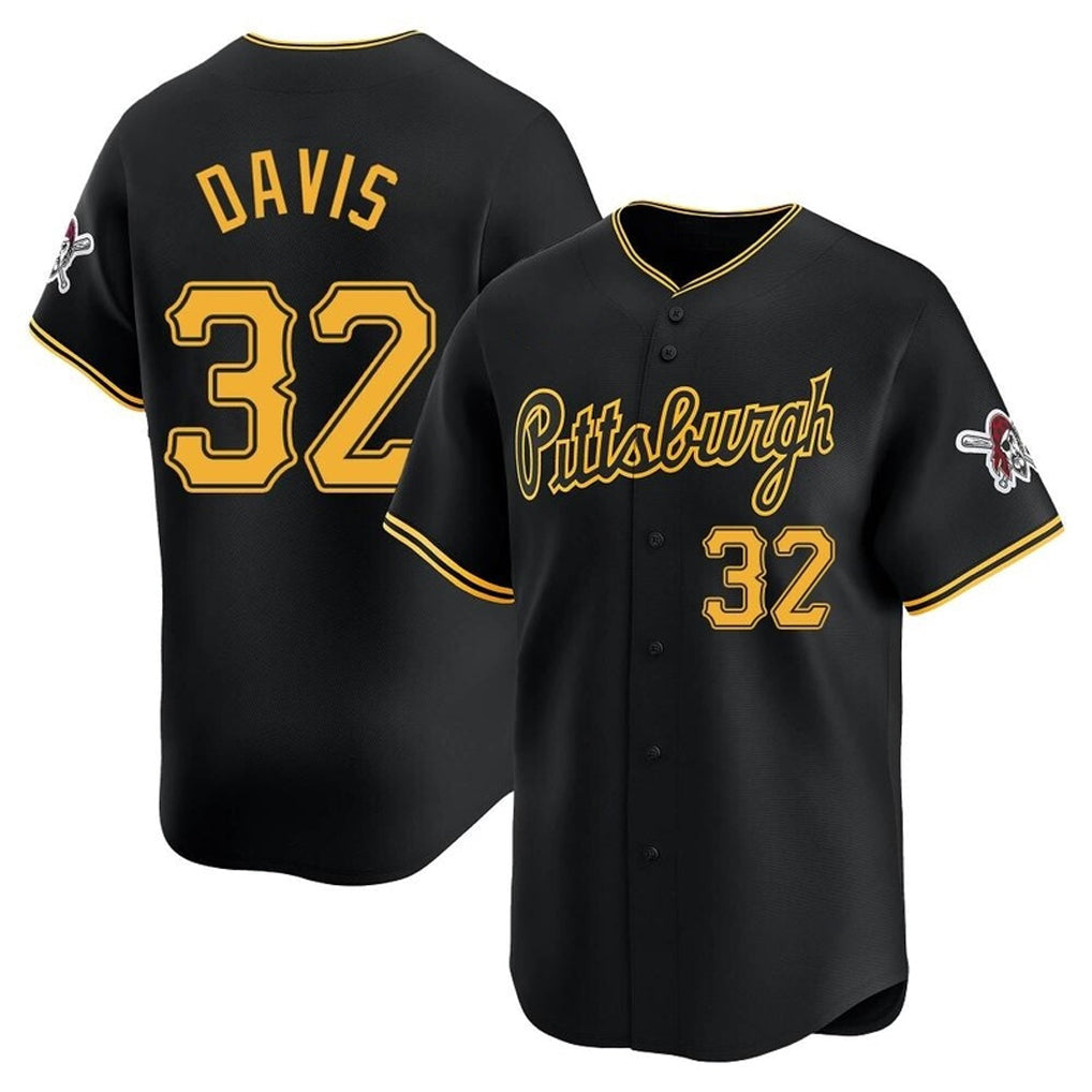 Fenge P.Pirates #32 Henry Davis Player Black Alt Home Limited Stitched Jerseys