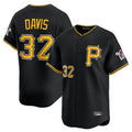 Fenge P.Pirates #32 Henry Davis Player Black Alternate Limited Game Stitched Jerseys